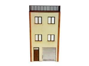 Fachada de bloque viviendas económicas. F01.
